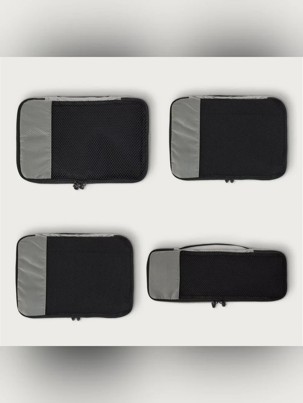 Travel Packing Cube Bags 4 Bags Amazon Basics New Luggage Bags Gray